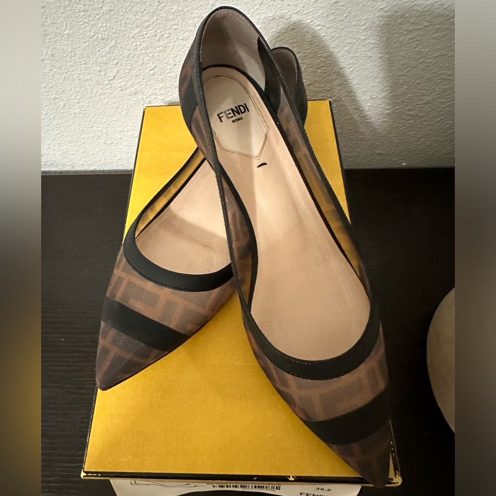 SOLD ‼️🌸FENDI Colibrí FF Motif Mesh Ballerina🌸
